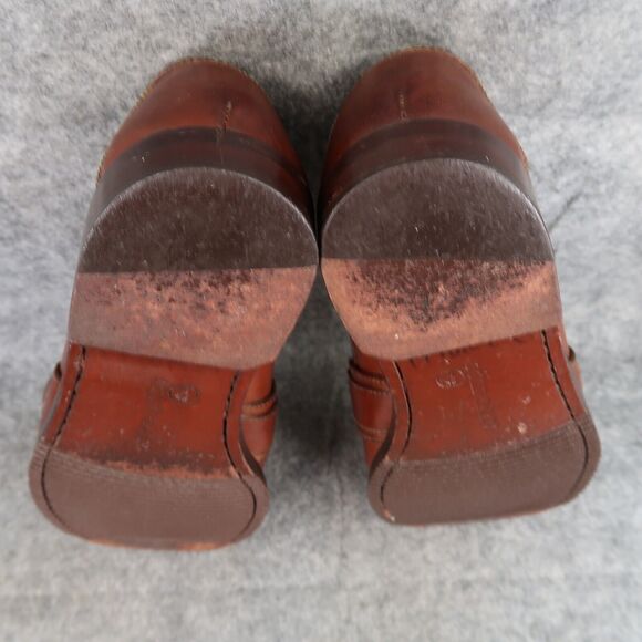 Cole Haan Shoes Mens 8.5 Loafers Leather Buckle Strap Moc Toe Handsewn Slip On - Picture 10 of 16